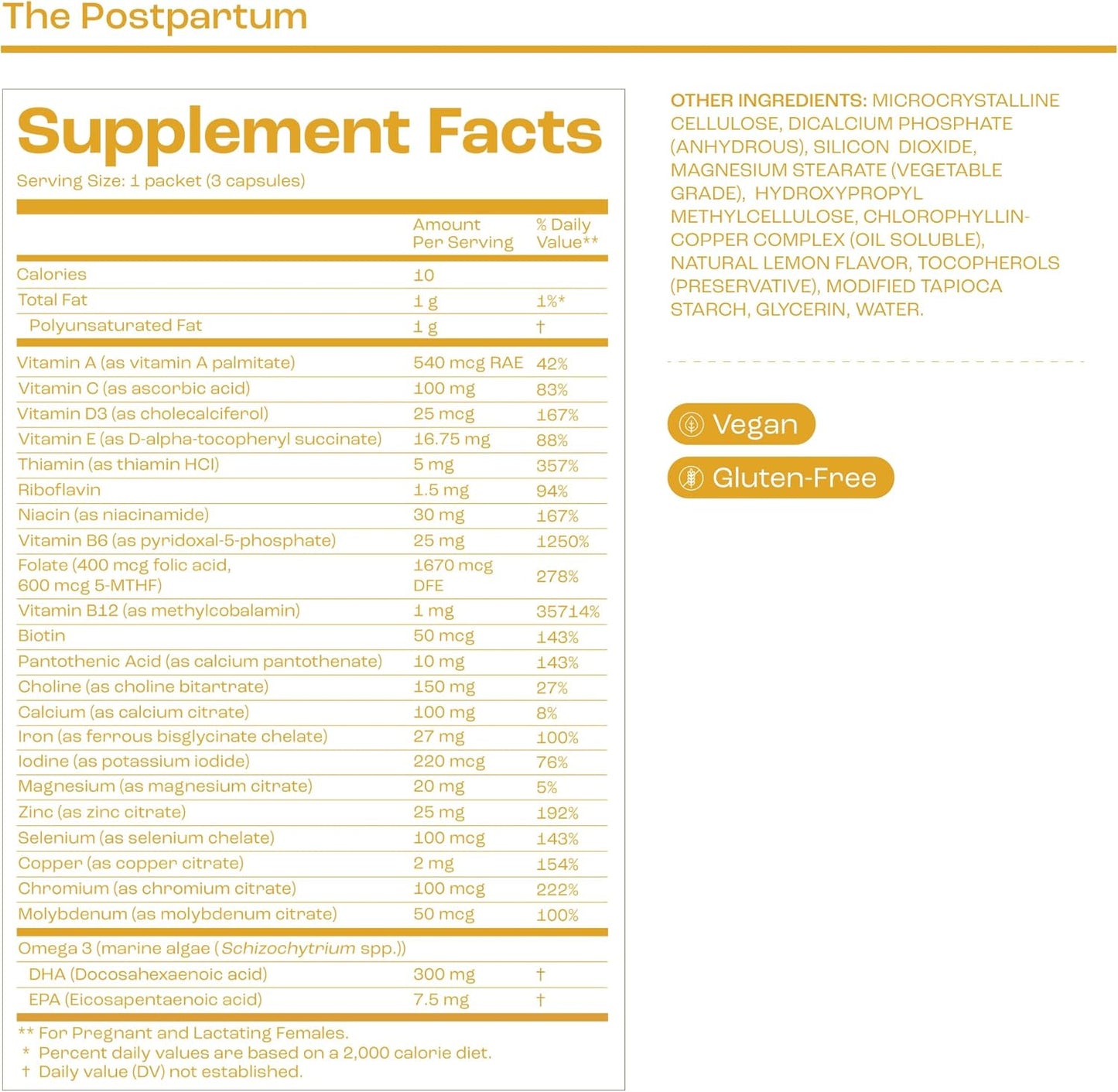 Postpartum Vitamins for Hormone Support & Recovery - DHA, Iron, Choline, B12 - 30-Day Supply by bird&be - Formulated by Doctors - HSA/FSA Eligible