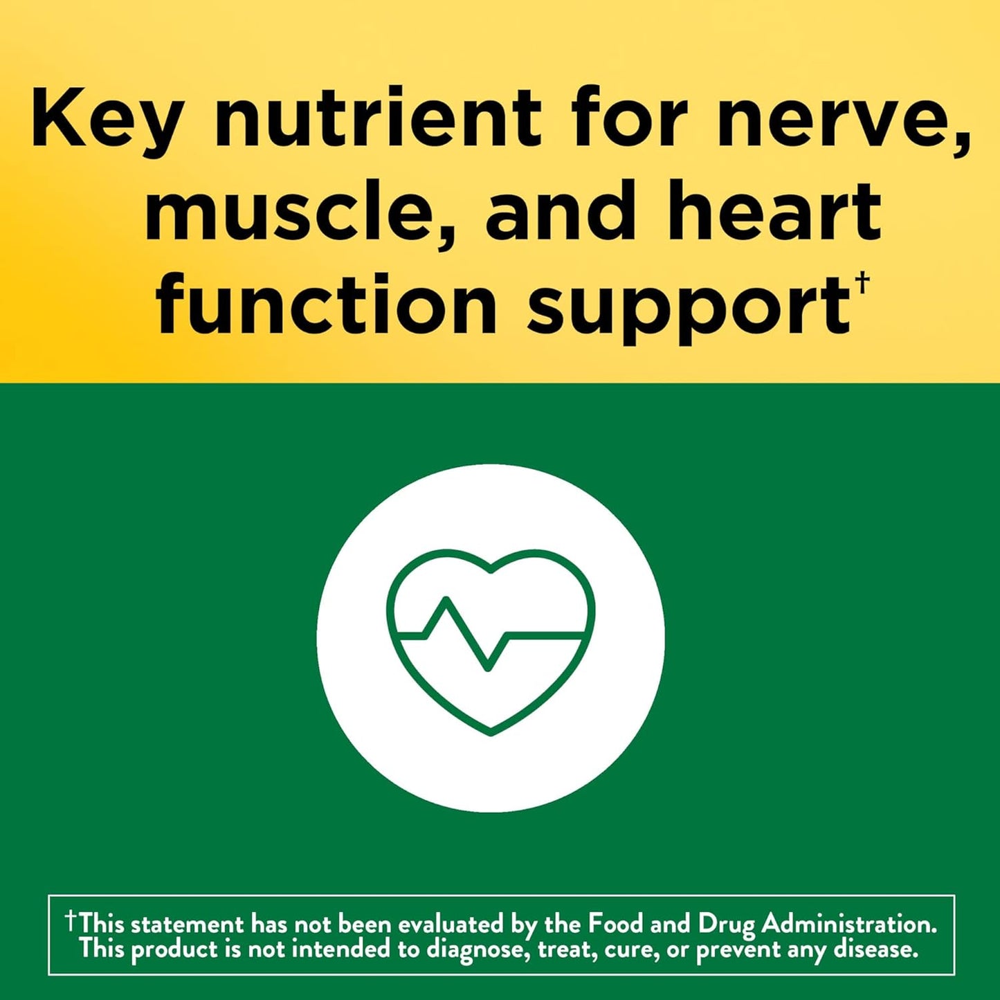 Potassium Gluconate 550mg Dietary Supplement for Heart Health Support - 100 Tablets, 100 Day Supply