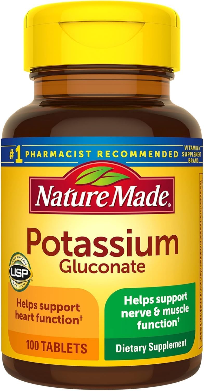 Potassium Gluconate 550mg Tablets - 100 Count by Nature Made