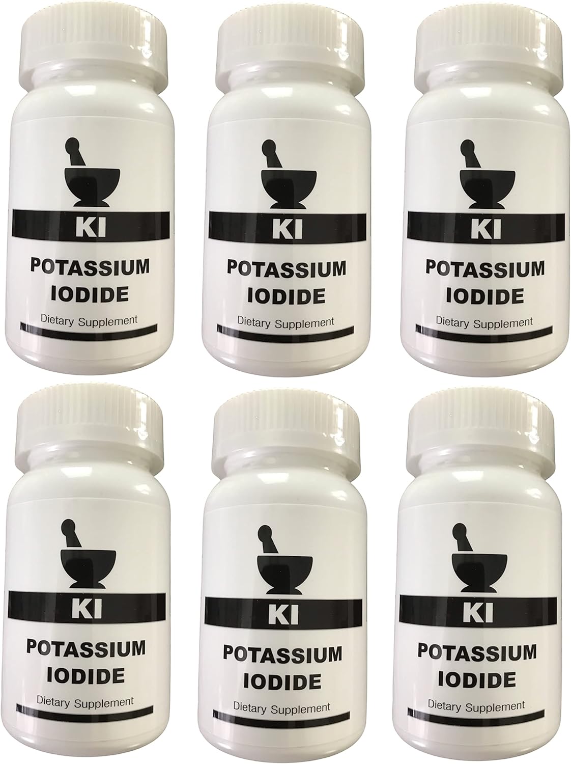 Potassium Iodide Capsules - 130 Mg, 100 Count (Pack of 6) by Daytona Health Solutions