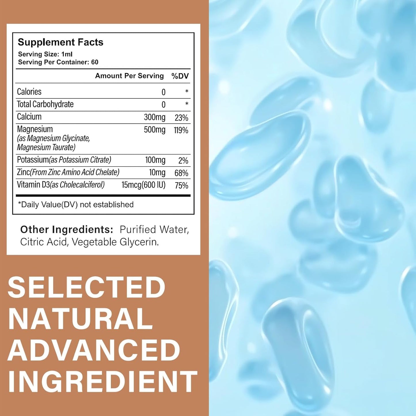 Potassium Magnesium Supplement Drops for Leg Cramps & Muscle Energy, Promotes Overall Health & Relaxation at Night