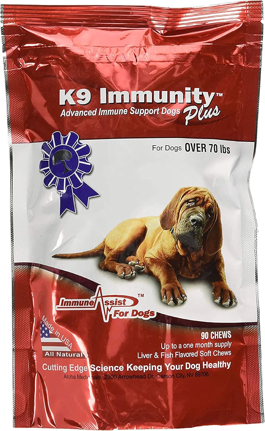 Potent Immune Booster for Large Dogs - Aloha Medicinals K9 Immunity Plus, 90 Soft Chews