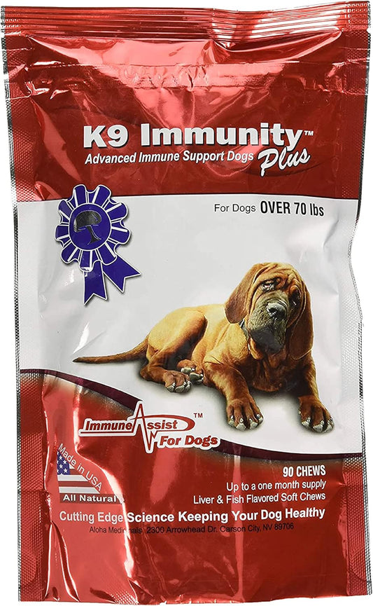 Potent Immune Booster for Large Dogs - Aloha Medicinals K9 Immunity Plus, 90 Soft Chews