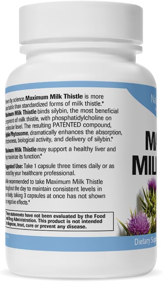 Potent Liver Detox & Repair Supplement - Maximum Milk Thistle 720mg Daily Dose - Non-GMO, Gluten-Free, Vegan - Advanced Liver & Enzyme Health - USA-Made
