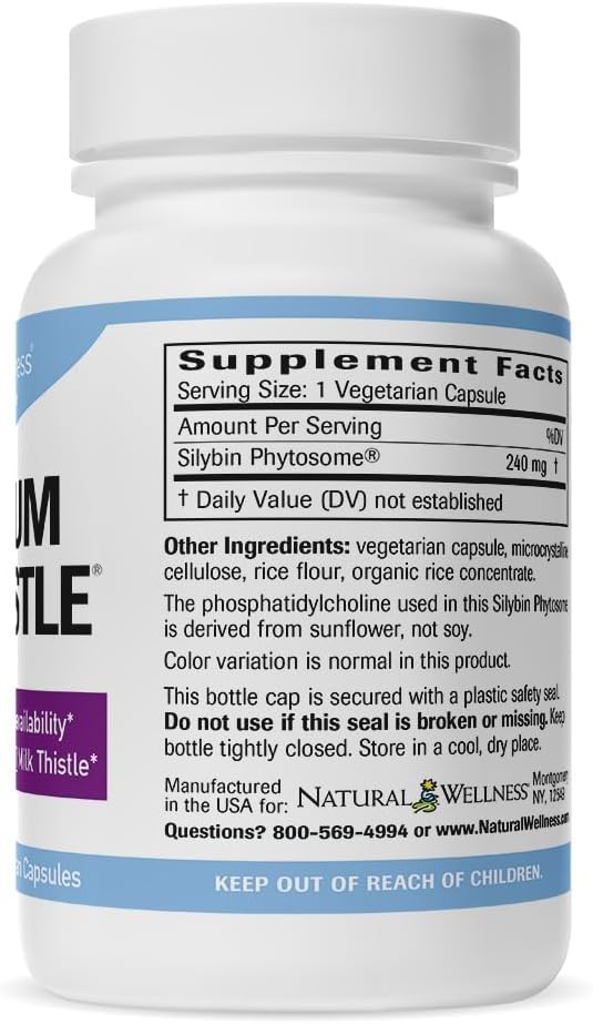 Potent Liver Detox & Repair Supplement - Maximum Milk Thistle 720mg Daily Dose - Non-GMO, Gluten-Free, Vegan - Advanced Liver & Enzyme Health - USA-Made