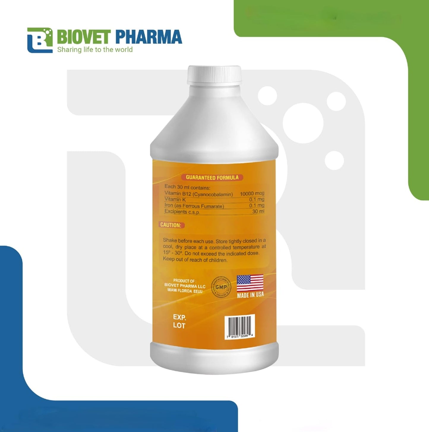 Poultry Multivitamin Booster Liquid with Vitamin B-12 - 16 oz Bottle for Roosters, Hens, and Chickens