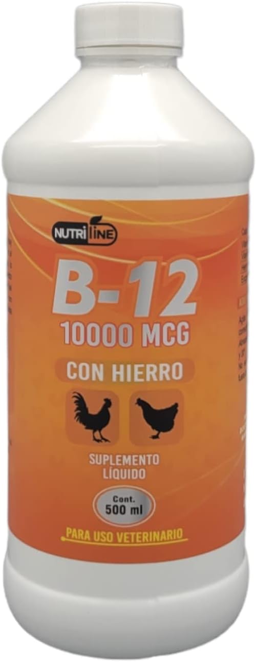 Poultry Multivitamin Booster Liquid with Vitamin B-12 - 16 oz Bottle for Roosters, Hens, and Chickens