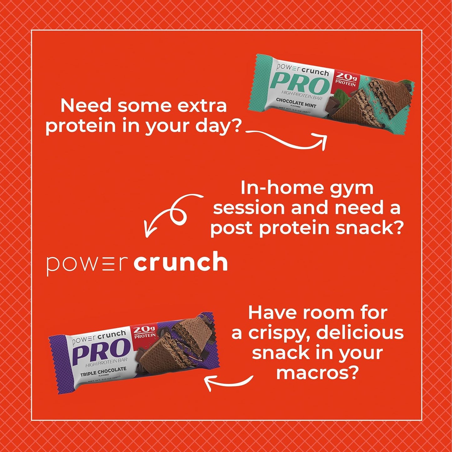 Power Crunch PRO Protein Wafer Bars Variety Pack - 16 Count, 4 Flavors, 2.0 Ounce Bars - High Protein Snack