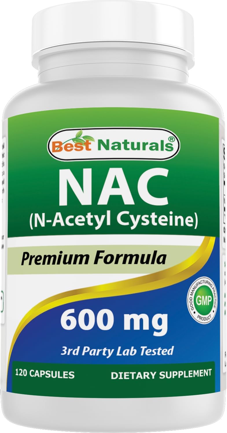 Powerful Antioxidant: Best Naturals NAC 600 mg 120 Capsules - N Acetyl Cysteine Supplement