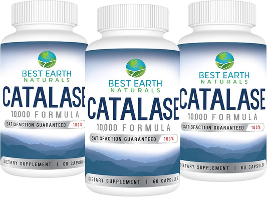 Powerful Hair Strengthening Supplement with Catalase, Saw Palmetto, Biotin, Fo-Ti, PABA - 180 Capsules x 3 (90-Day Supply) - Best Earth Naturals
