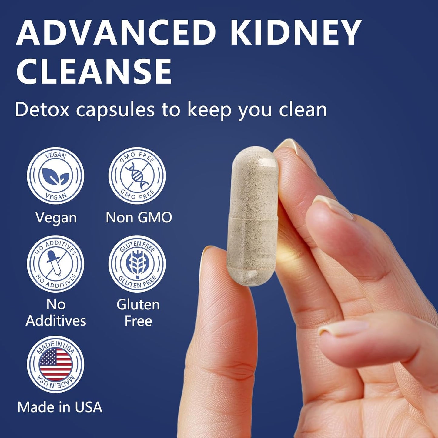 Powerful Kidney Support Supplement with Chanca Piedra & Cranberry - 120 Capsules for Urinary Tract Health & Kidney Stones Dissolver
