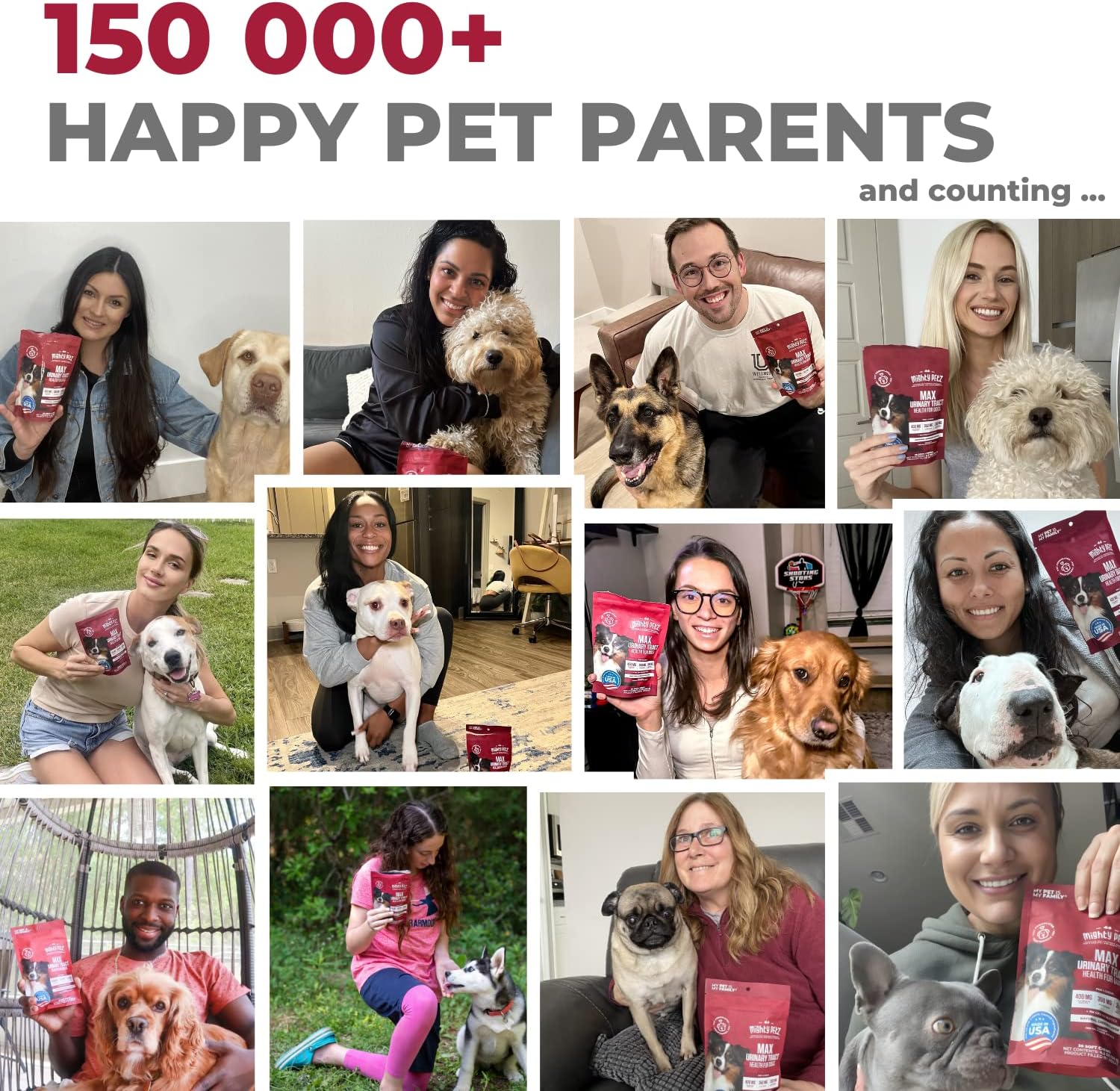 Powerful Pet Supplement for Dog UTI Treatment - MAX Strength Cranberry & D-Mannose Chews for Bladder & Kidney Health