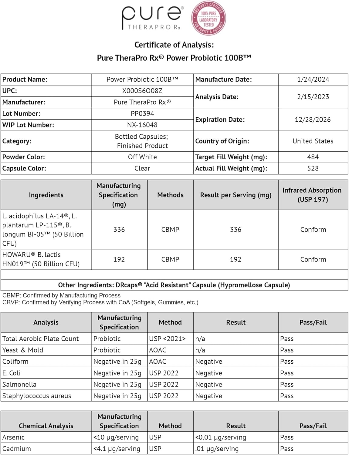 Powerful Probiotic Supplement with 100 Billion CFU - 30 Capsules, 1 Month Supply - 4 Proven Strains for Digestive Health - Acid Resistant, Non-GMO, No Fillers, No Refrigeration Needed