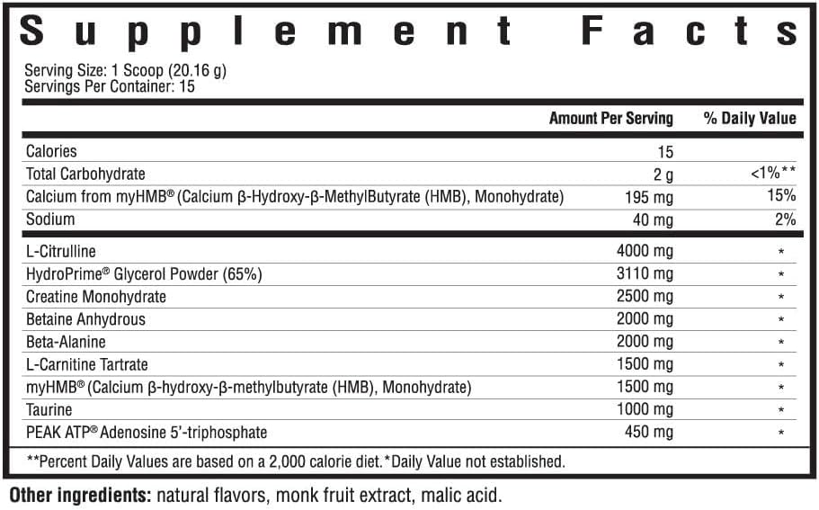Pre-Workout Nutrients for Energy, Hydration, and Endurance - 15 Servings