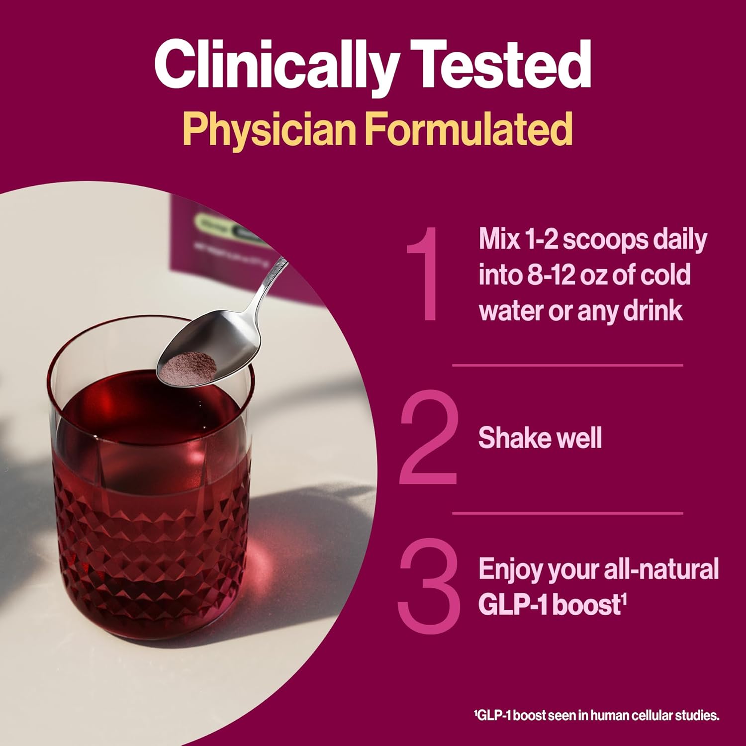 Prebeet ResBiotic Drink Mix - Gut Health Prebiotic & Probiotic Powder with Akkermansia, GLP-1, Beet Root, Fiber - 180g