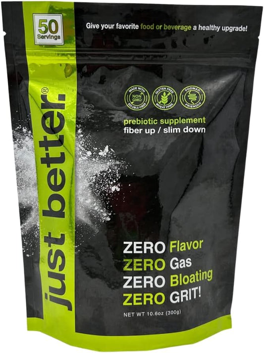 Prebiotic Fiber Supplement for Healthy Gut: Zero Grit, Zero Taste, No Bloating - Keto, Non-GMO, Gluten Free Vegan - 50 Servings