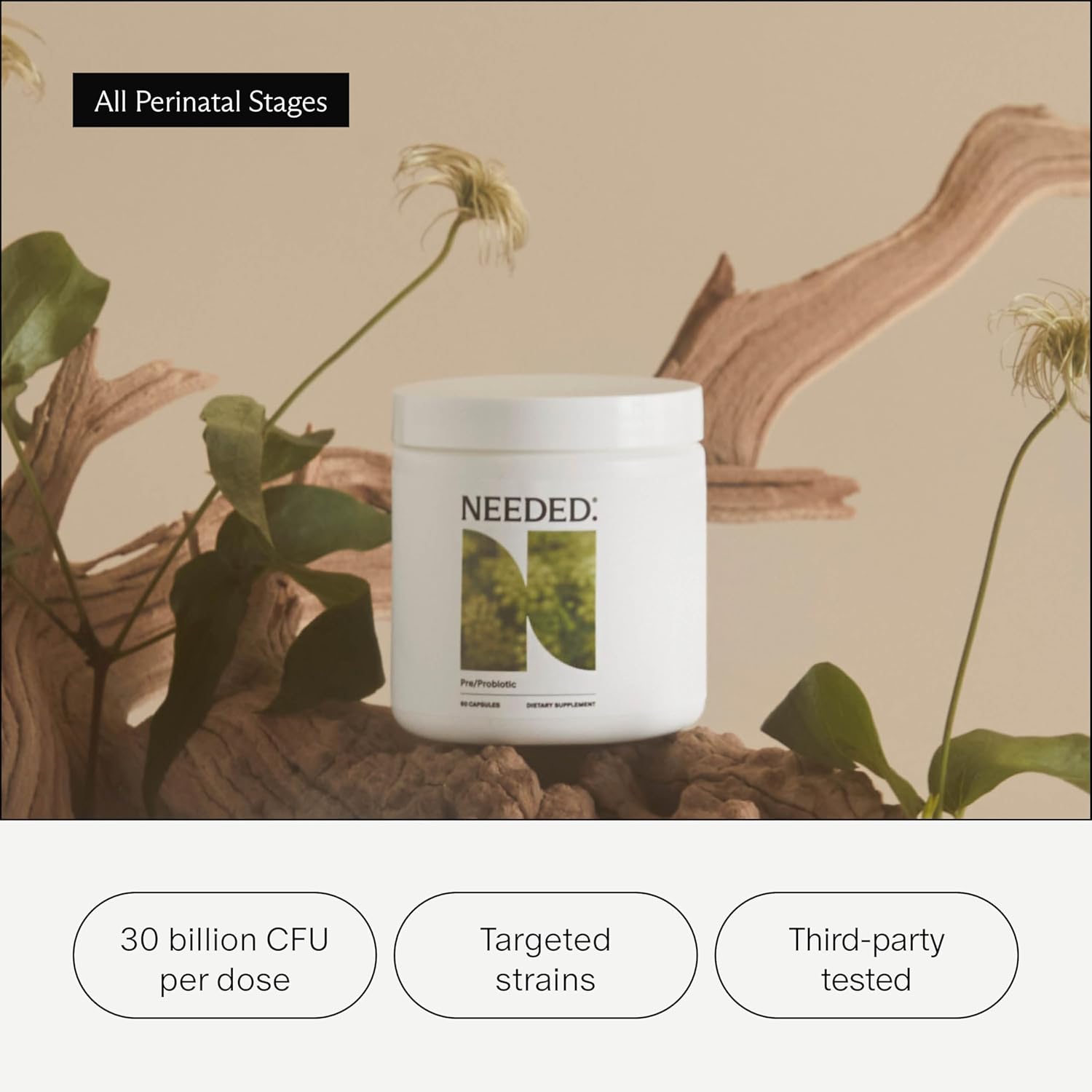 Prebiotic & Probiotic for Prenatal & Postpartum Support - Boost Immunity, Balance Mood, Healthy Microbiome - 60 Capsules