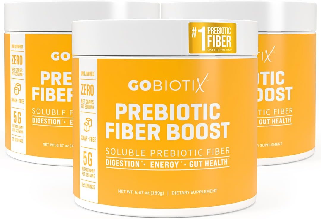 Prebiotic Soluble Fiber Powder Supplement for Gut Health - Vegan Keto Friendly - Gluten & Sugar Free - 35 Servings (3 Pack)