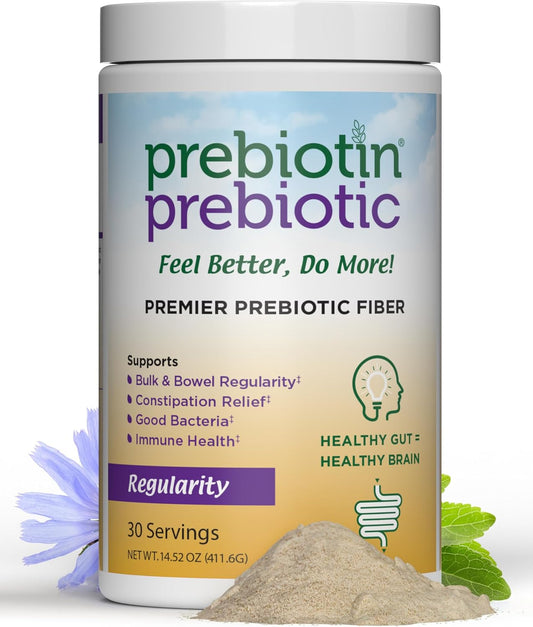 Prebiotin Prebiotic Regularity Powder - 14.52 oz - 30 Servings - Digestive Health Support, Gut Microbiome Balance & Soft Stool Production