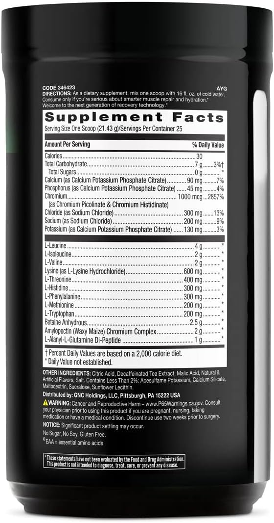 Precision Amino Acid Formula for Recovery & Power | Peach Mango Tea Flavor | Enhances Hydration | 25 Servings