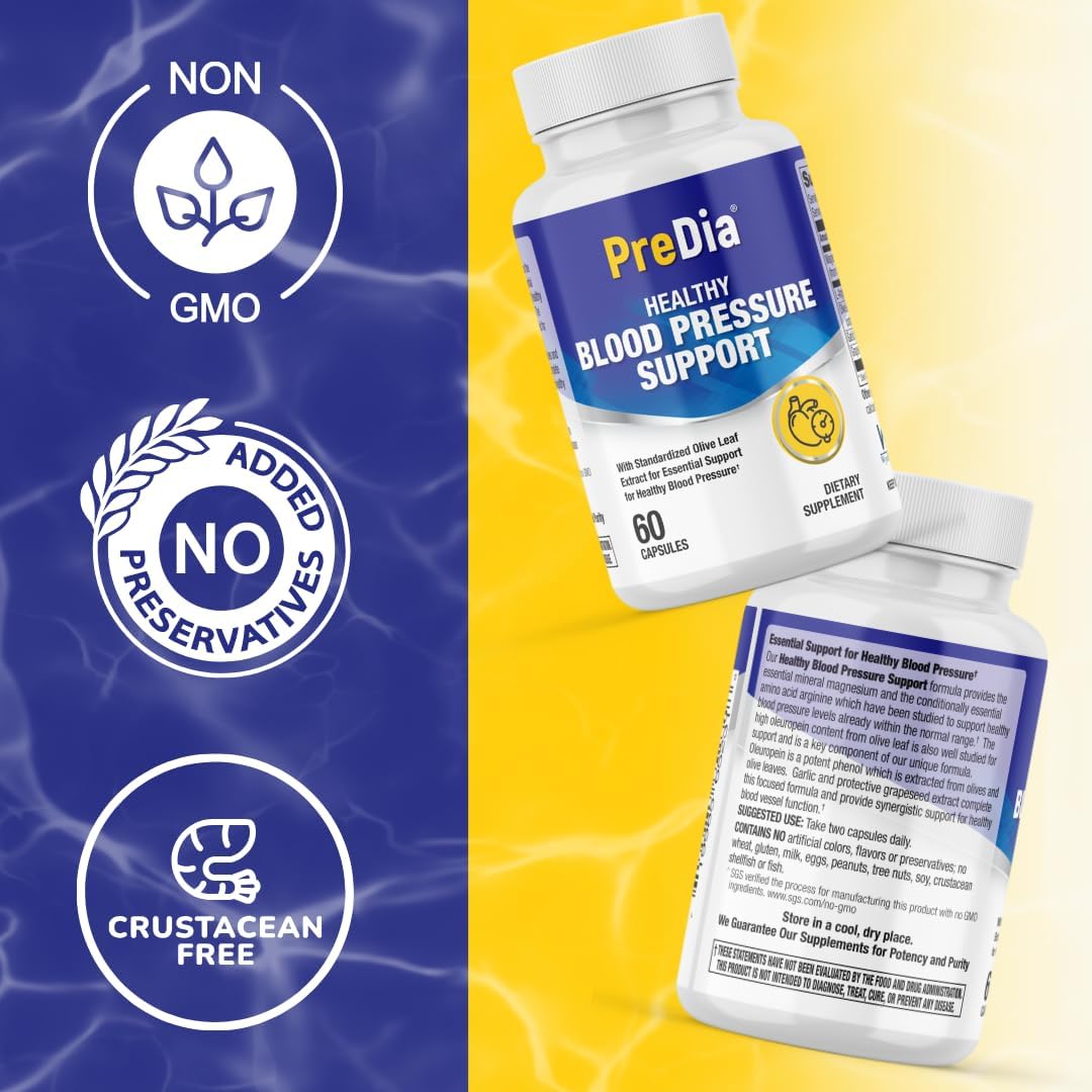 PREDIA WynnPharm Blood Pressure Support Capsules - 30 Count Pack (1 Bottle)