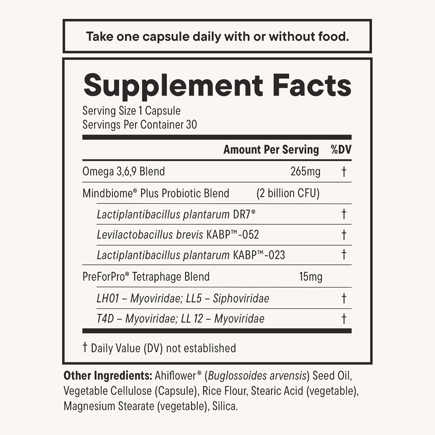 PreForPro Stress Support Probiotic with Prebiotics, Probiotics & Omega Oil for Cortisol Management & Daily Stress Relief - 30-Day Supply