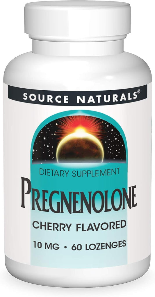 Pregnenolone Cherry Lozenges - 10mg, 60 Count by Source Naturals