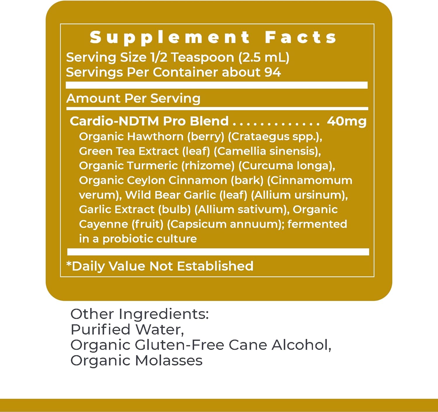 Premier Research Labs Cardio-ND: Heart Health Support with Hawthorn Berries & Probiotics - Vegan Probiotic Supplement - 8 Fl oz