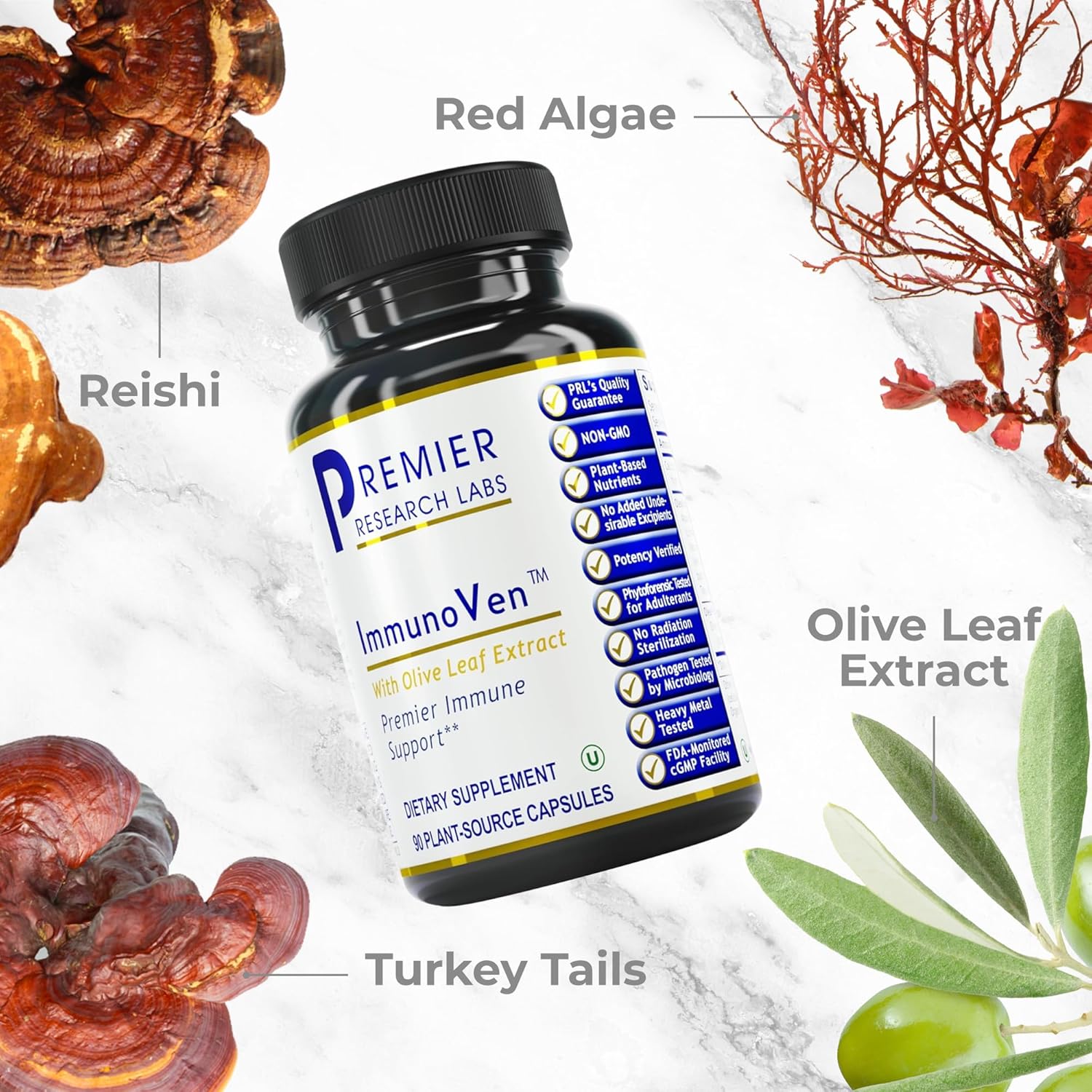 Premier Research Labs ImmunoVen - Immune & Heart Health Support Capsules - 90 Vegetarian Capsules