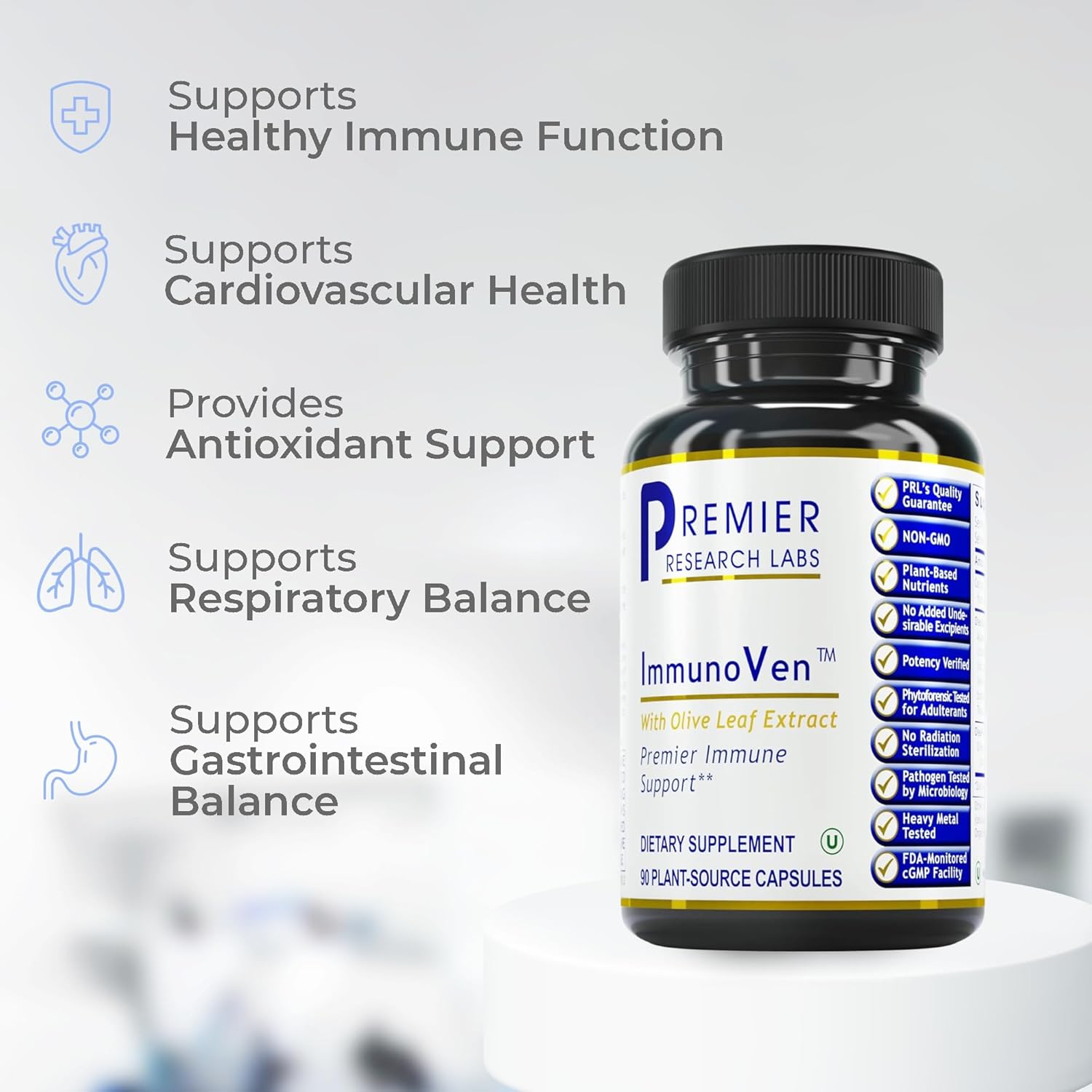 Premier Research Labs ImmunoVen - Immune & Heart Health Support Capsules - 90 Vegetarian Capsules