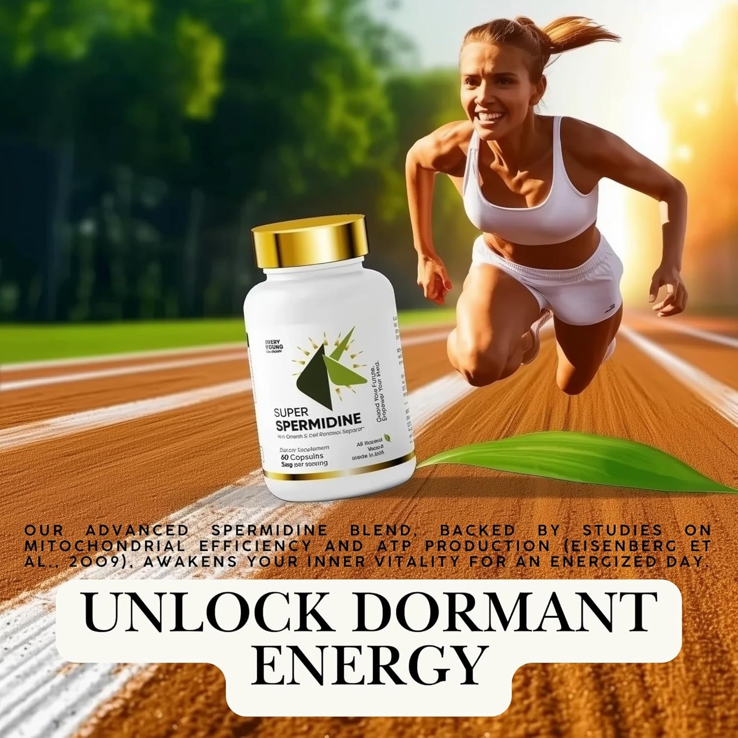 Premium 100% Natural Super Spermidine Supplements for Youthful Hair Growth and Cellular Health | Anti Aging Formula for Men and Women | 4X Ingredients