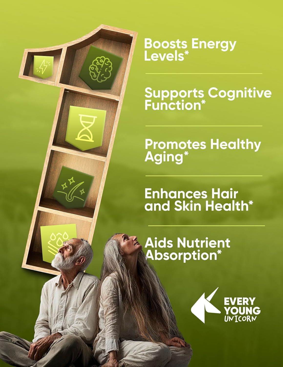 Premium 100% Natural Super Spermidine Supplements for Youthful Hair Growth and Cellular Health | Anti Aging Formula for Men and Women | 4X Ingredients