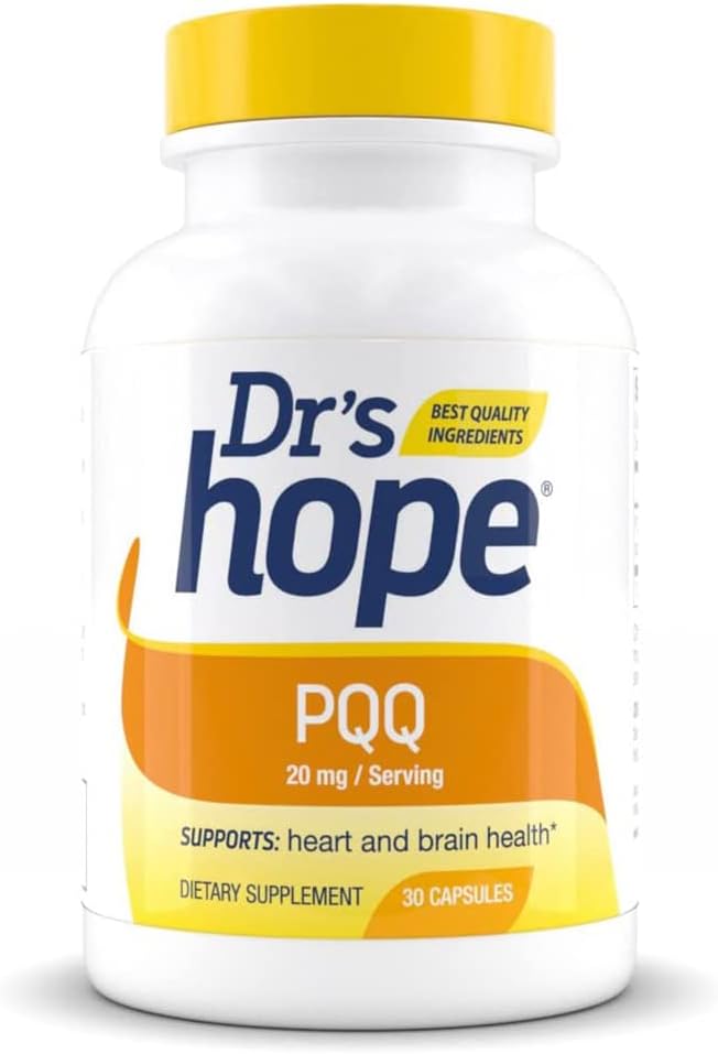 Premium 20mg PQQ Supplement for Cardiovascular & Brain Health - Gluten-Free, 30 Veg Capsules - Made in USA