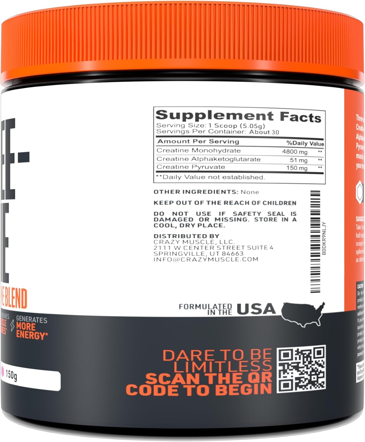 Premium 3X ThreeAtine Pre Workout Mass Gainer Powder for Optimum Performance, 5000mg Creatine Monohydrate - Easy Absorption, 30 Servings