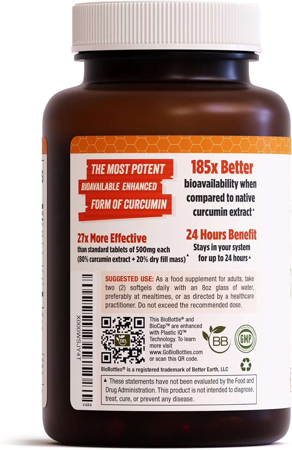 Premium A1Vitality Turmeric Curcumin NovaSOL 1000mg Softgels - Enhanced Joint Support Formula - 185x More Bioavailable - Natural Supplements