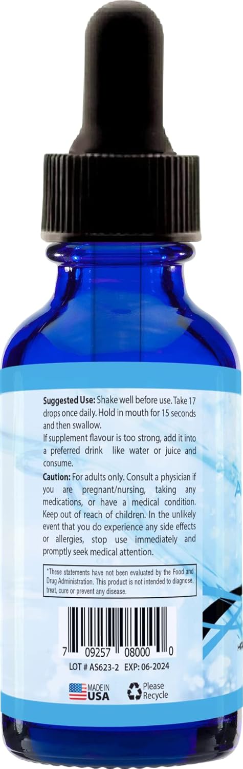 Premium Absonutrix Fisetin Liquid Supplement - 100mg, 4oz - 200 Servings - Made in USA - Fast Absorption - Quality Ingredients - Third-Party Tested - Non-GMO - GMP Certified - Cruelty-Free