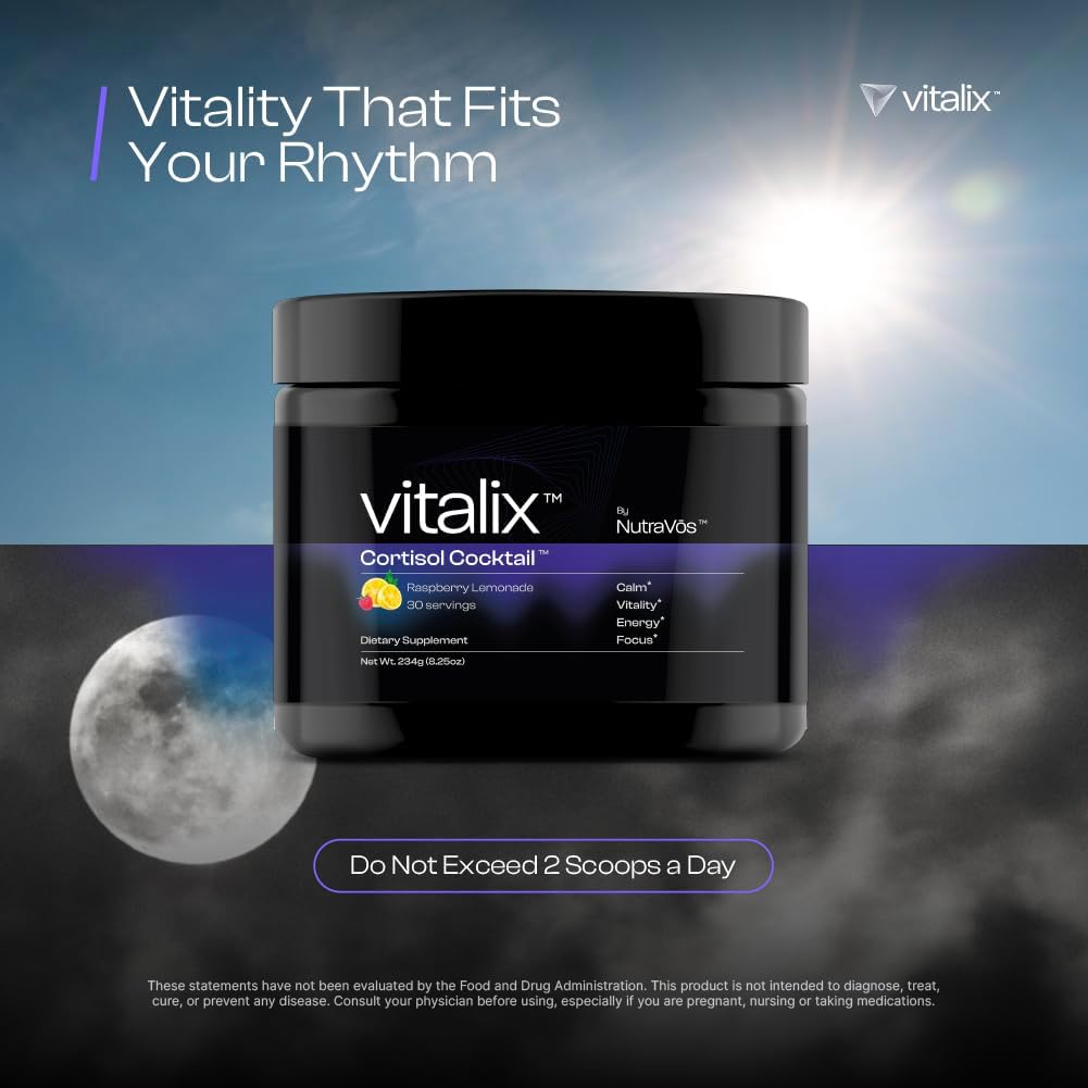 Premium Adaptogen Drink Mix for Cortisol & Stress Relief - Ashwagandha, Magnesium, L-Theanine - Raspberry Lemonade Flavor - 30 Servings