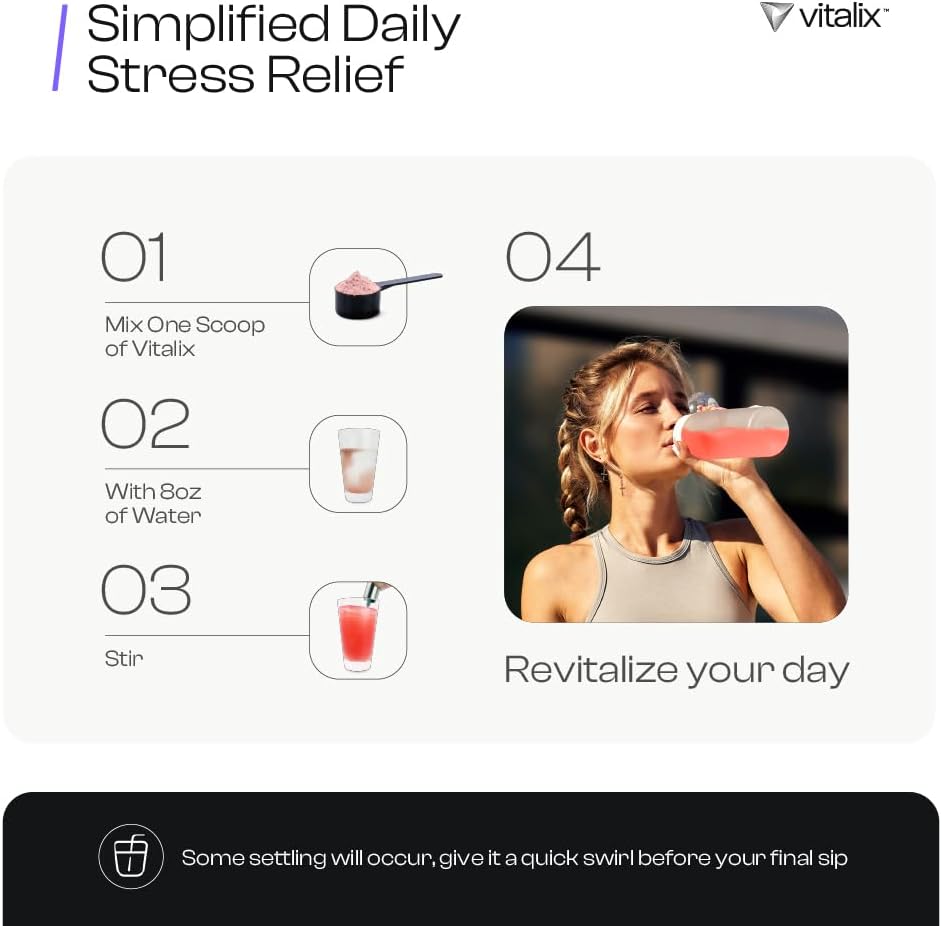 Premium Adaptogen Drink Mix for Cortisol & Stress Relief - Ashwagandha, Magnesium, L-Theanine - Raspberry Lemonade Flavor - 30 Servings