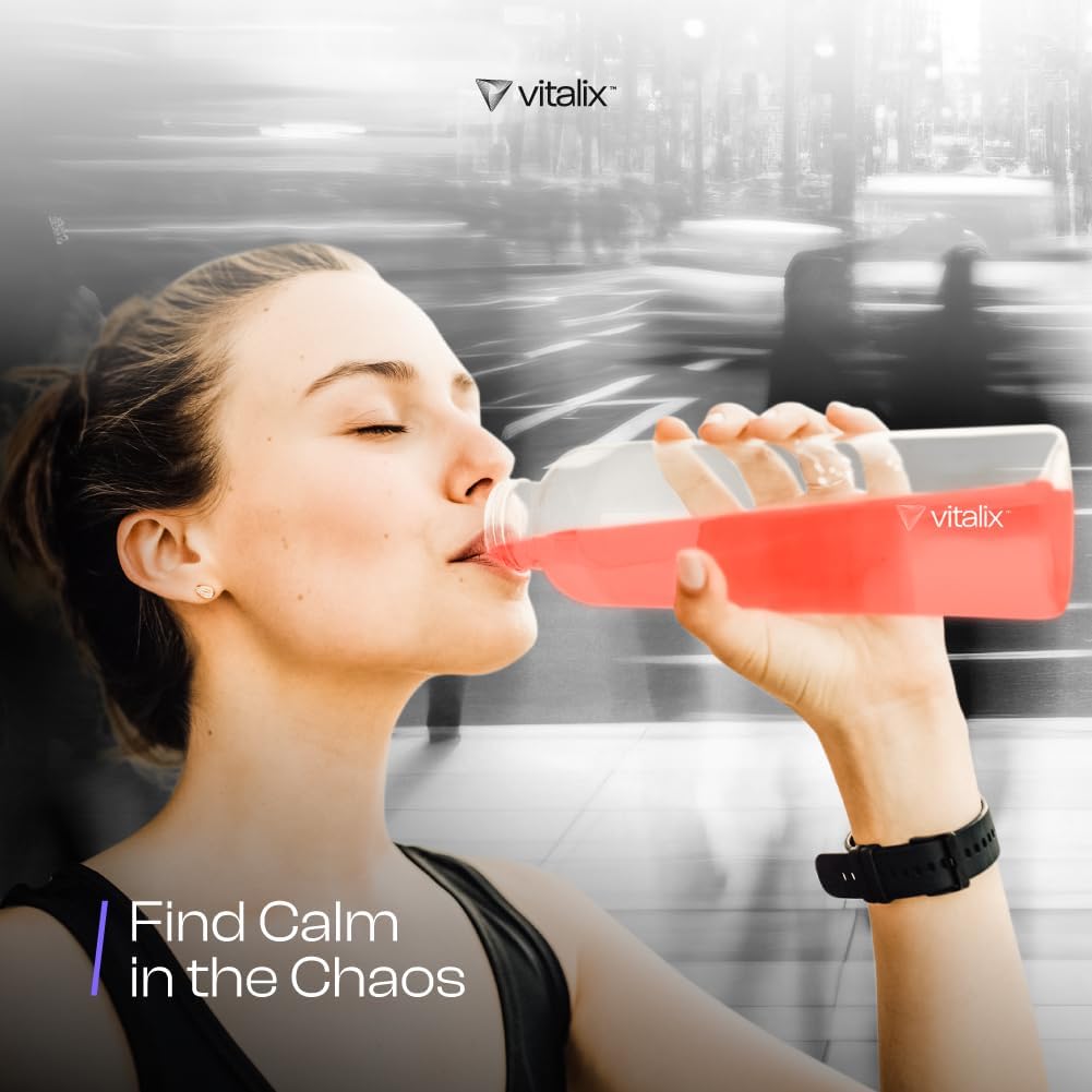 Premium Adaptogen Drink Mix for Cortisol & Stress Relief - Ashwagandha, Magnesium, L-Theanine - Raspberry Lemonade Flavor - 30 Servings