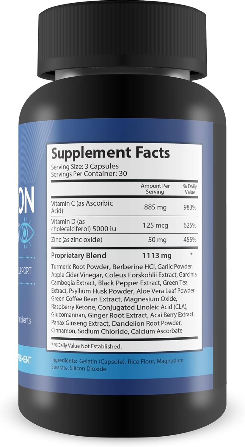 Premium Advanced Vision Support Supplement for Healthy Day & Night Vision - Reduce Eye Strain & Pressure - Promote Eye Health with Vitamins & Minerals