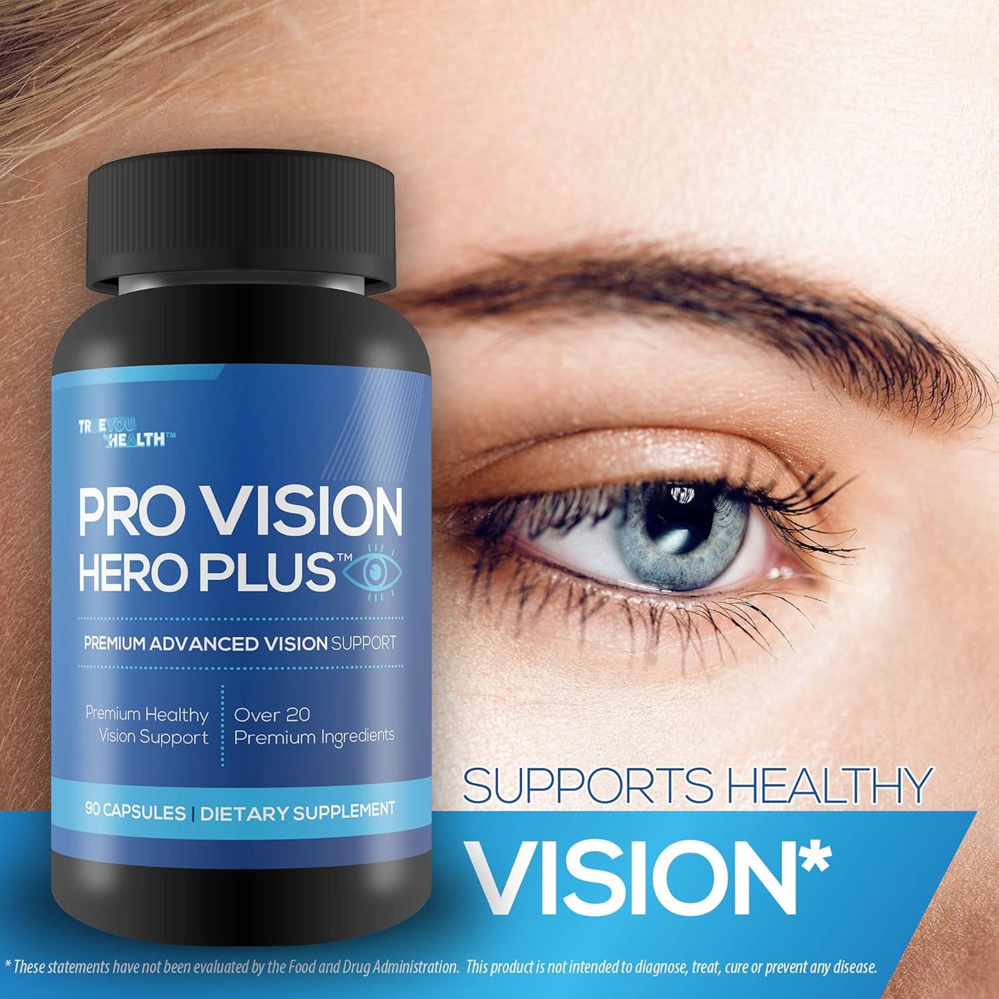 Premium Advanced Vision Support Supplement for Healthy Day & Night Vision - Reduce Eye Strain & Pressure - Promote Eye Health with Vitamins & Minerals