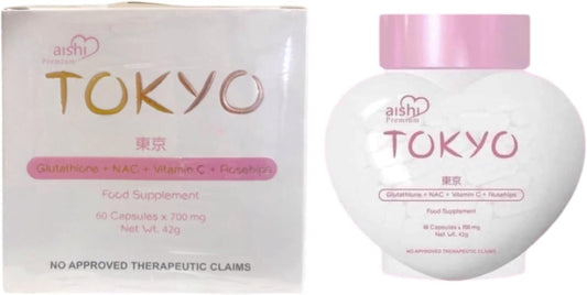 Premium Aishi Tokyo Glutathione Supplement - 60 Capsules
