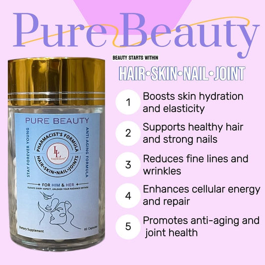 Premium All-in-One Skin, Hair, Nail & Joint Care Supplement - 60 Capsules crafted by Pharmacist