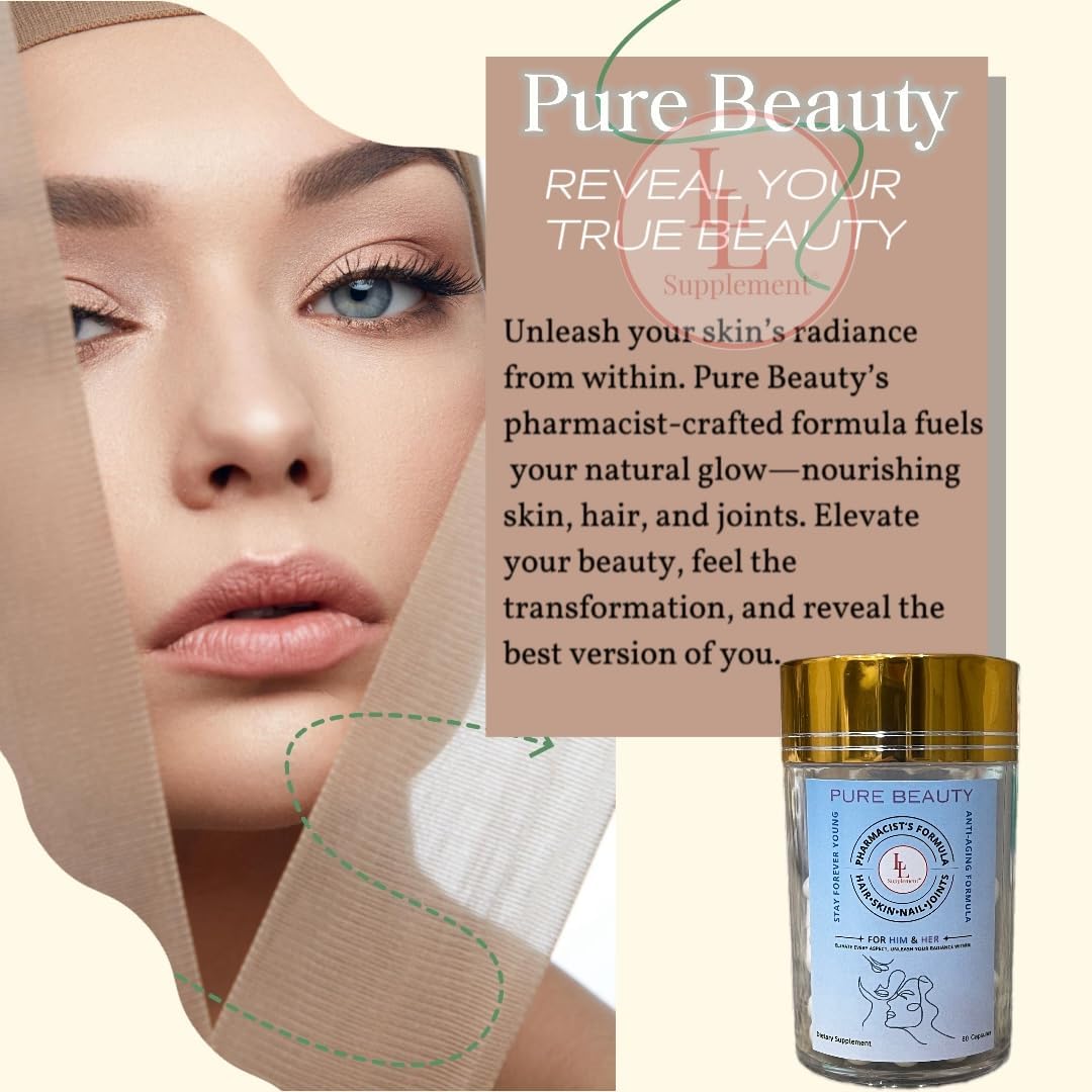 Premium All-in-One Skin, Hair, Nail & Joint Care Supplement - 60 Capsules crafted by Pharmacist