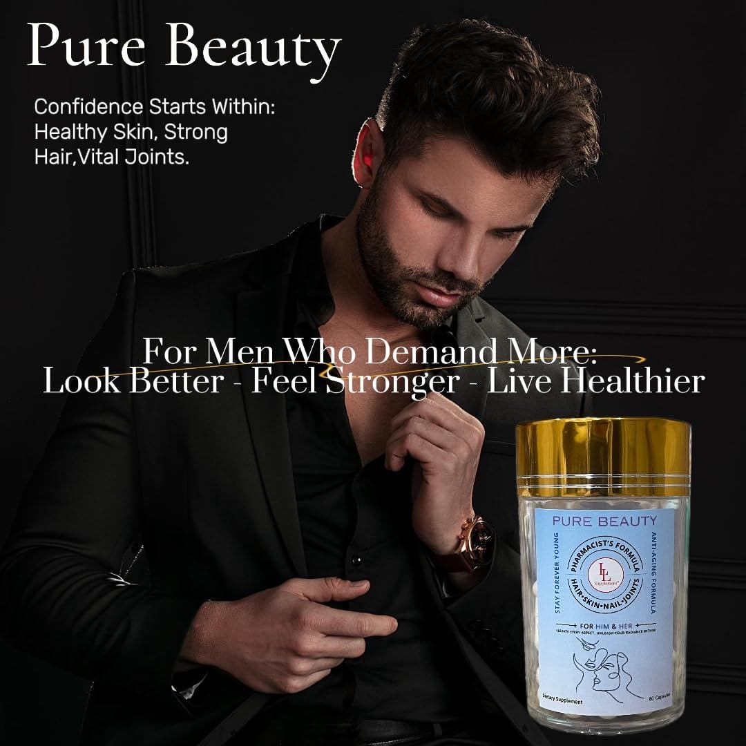 Premium All-in-One Skin, Hair, Nail & Joint Care Supplement - 60 Capsules crafted by Pharmacist