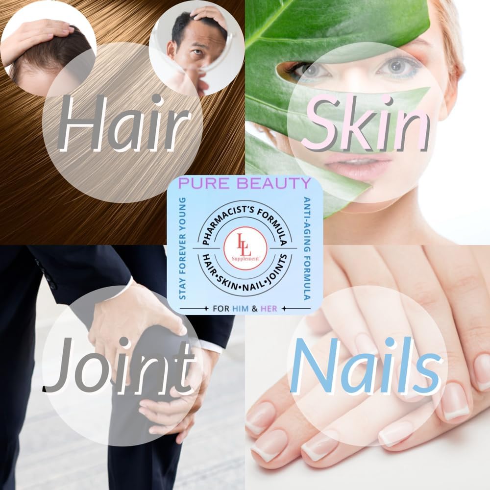 Premium All-in-One Skin, Hair, Nail & Joint Care Supplement - 60 Capsules crafted by Pharmacist