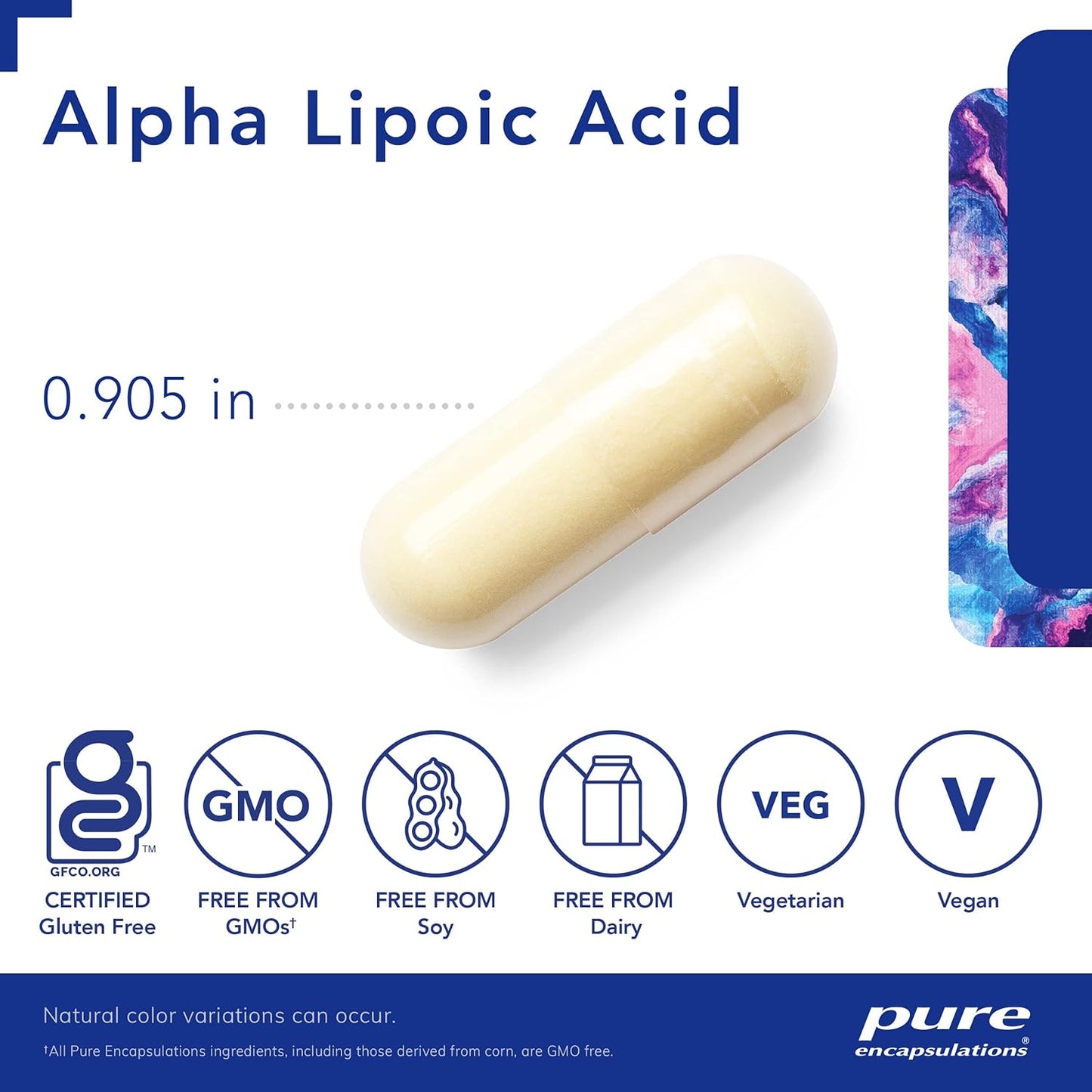 Premium Alpha Lipoic Acid 600mg Capsules - Liver, Antioxidant, Nerve, Cardio & Carb Support - Pure Encapsulations