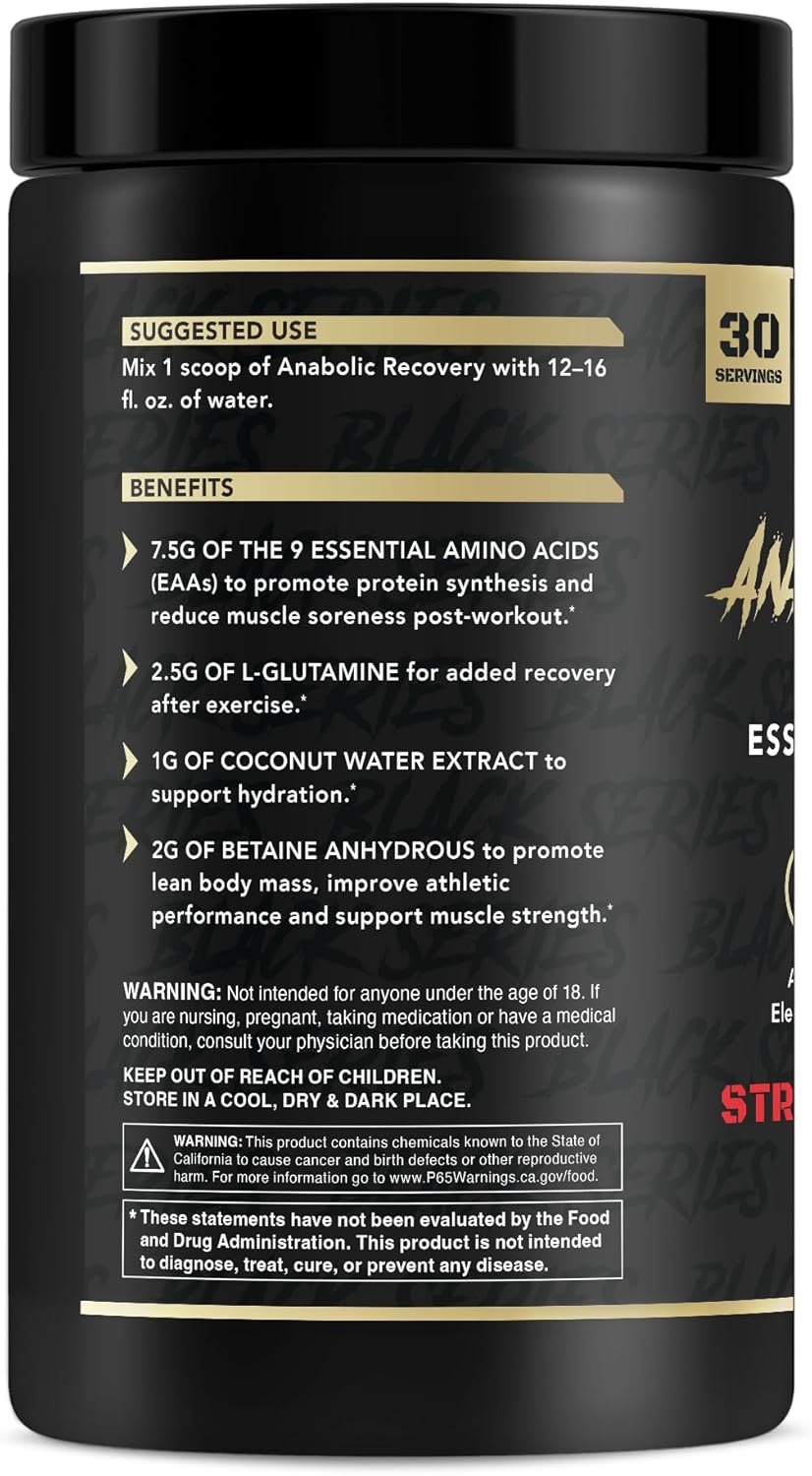 Premium Anabolic Recovery Supplement for Muscle Building - Essential Amino Acids, Post Workout Hydration (Strawberry Watermelon, 30 Servings)