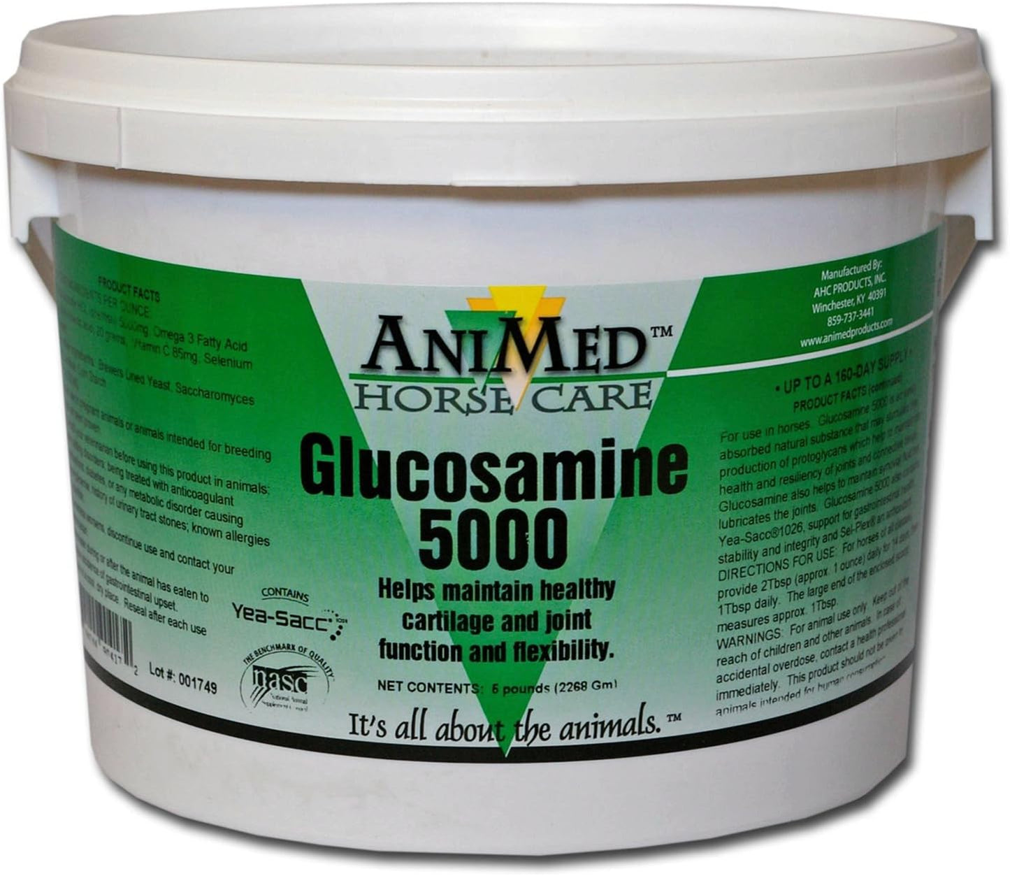 Premium Animed Glucosamine 5000 Powder for Joint Health Support - 2.5 Pounds