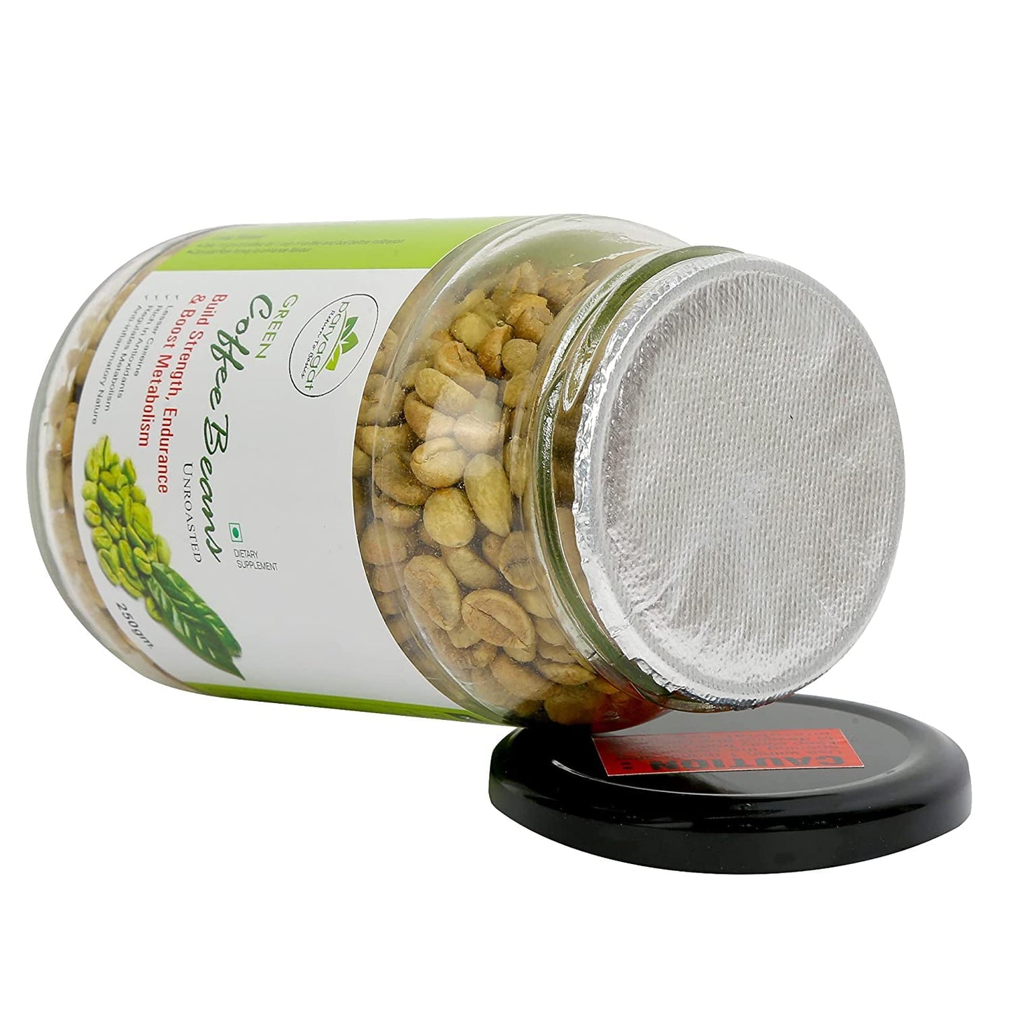Premium Arabica Green Coffee Beans - 100% Pure & Unroasted, Fresh & Delicious, Boosts Metabolism, Builds Strength & Endurance, Ideal for Weight Loss - 250 Gm Pack